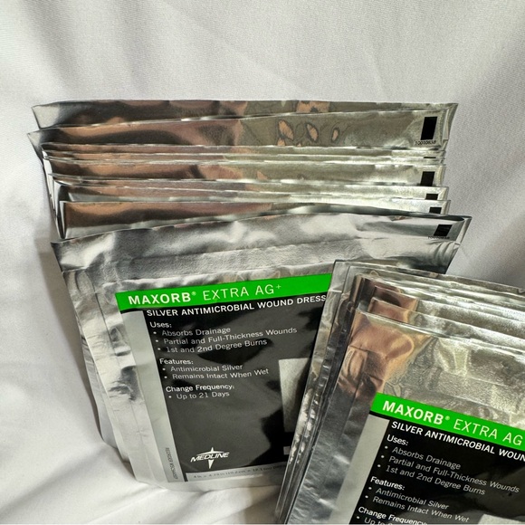 Maxorb Extra AG Plus Antimicrobial Silver Wound Dressing MedLine 3 Boxes 4X4 - Picture 11 of 12